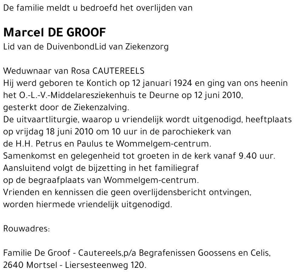 Marcel De Groof