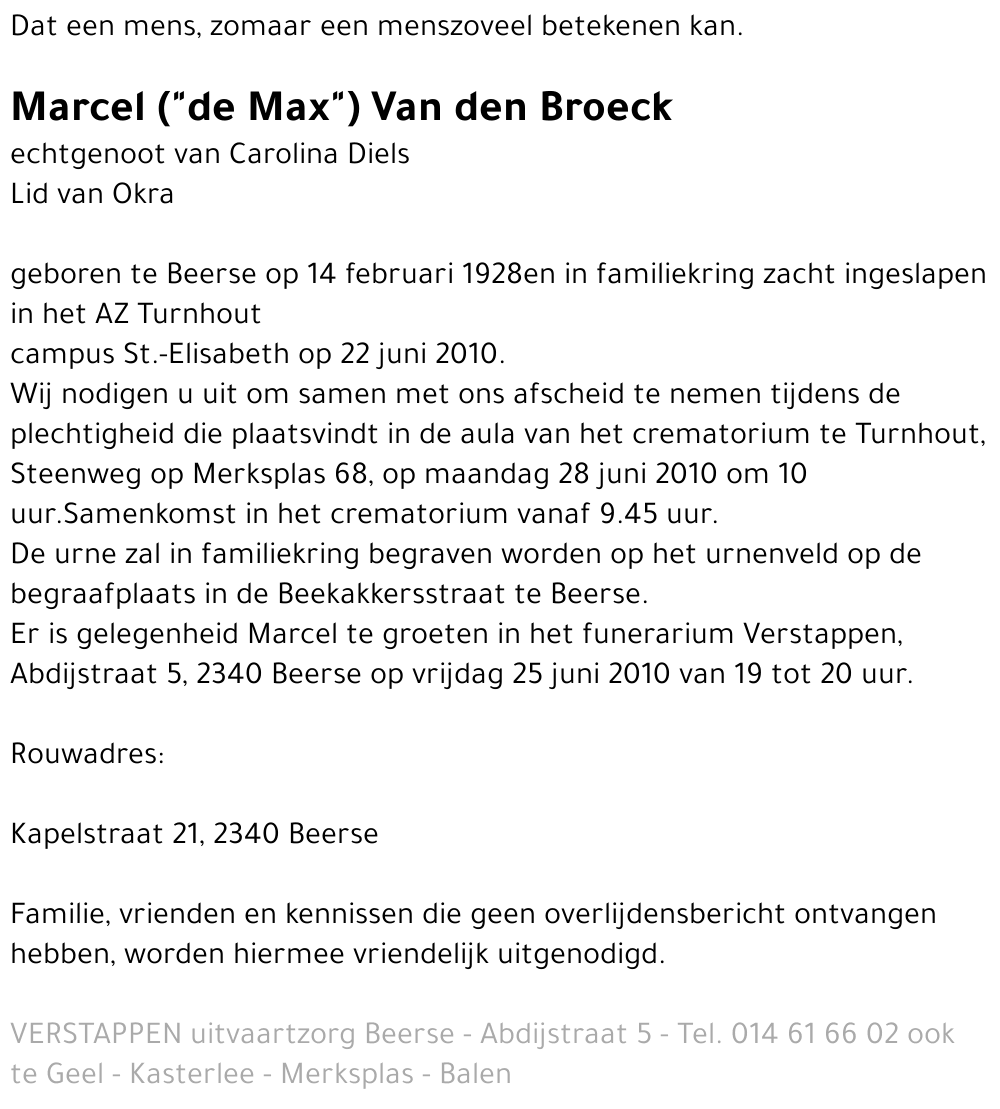 Marcel Van den Broeck