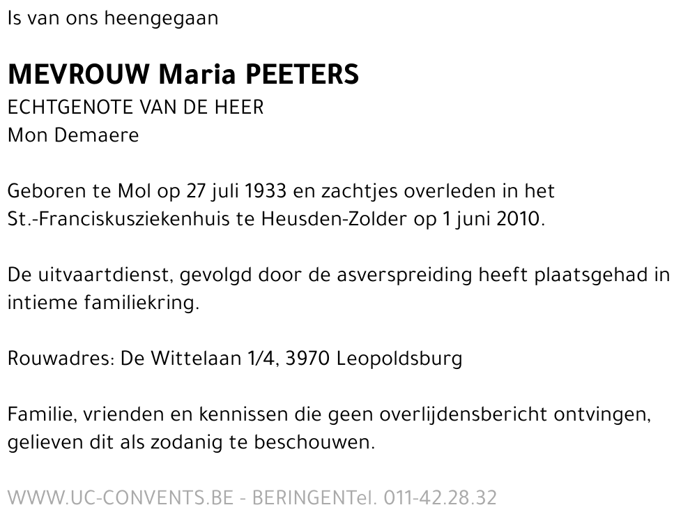 Maria Peeters