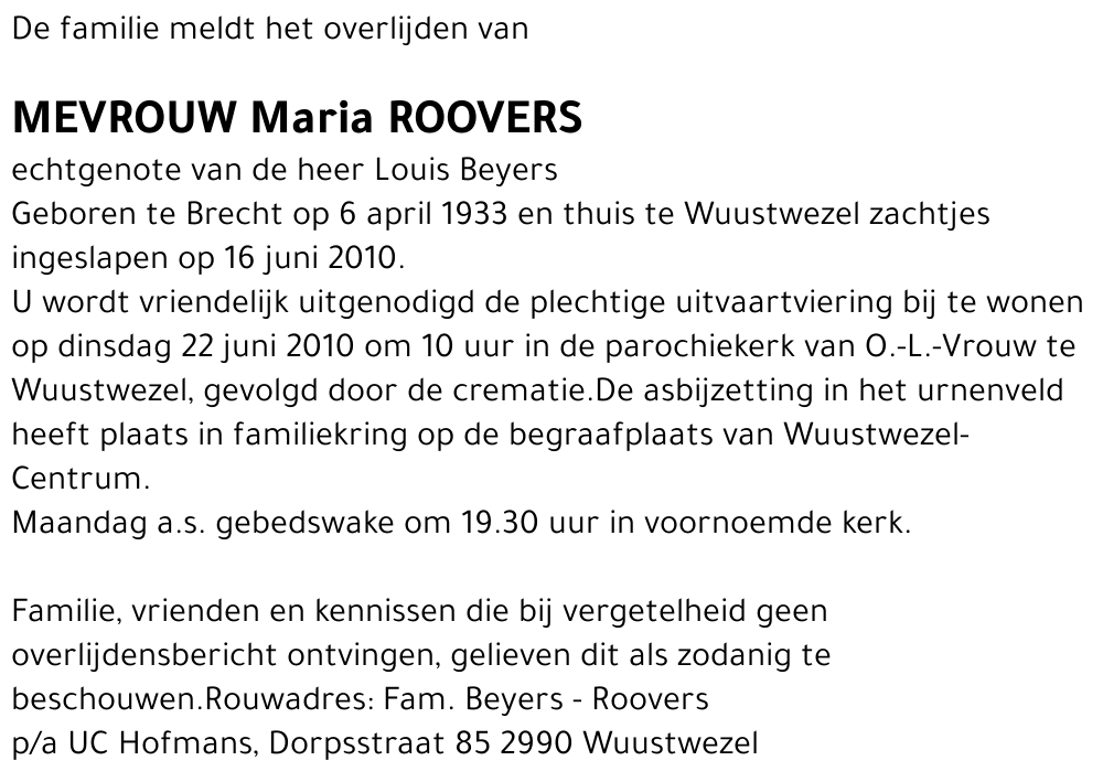 Maria Roovers