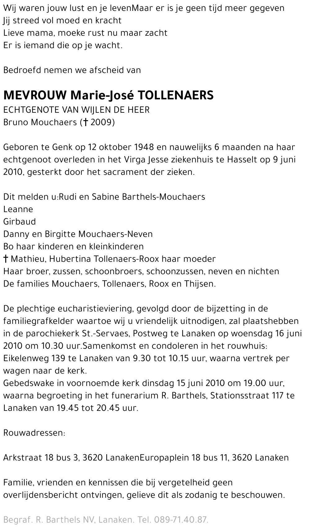 Marie-José Tollenaers