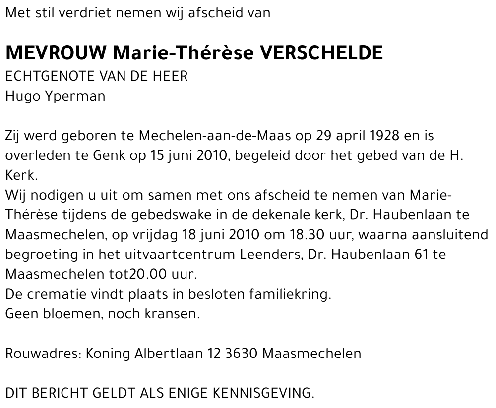 Marie-Thérèse Verschelde