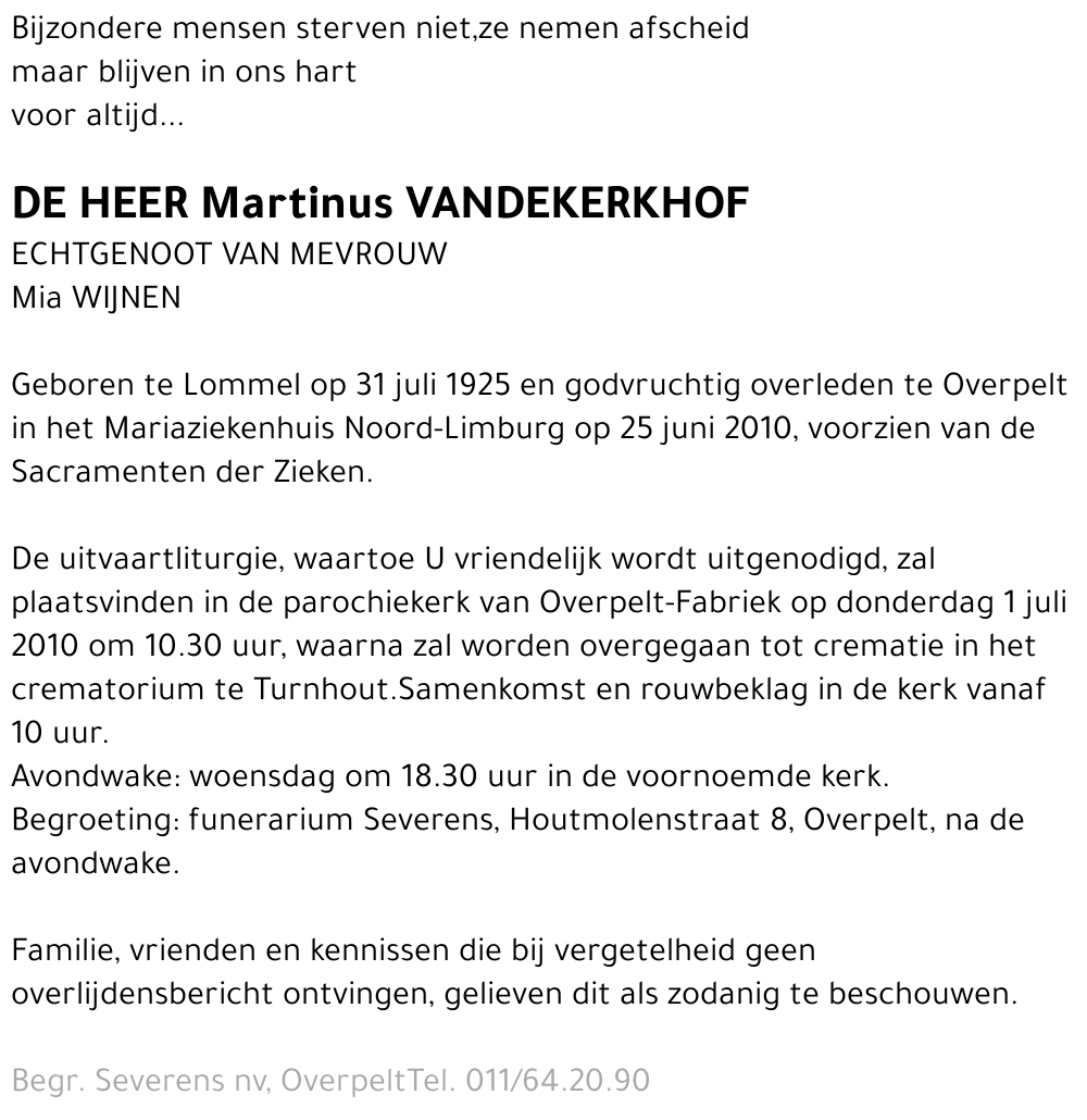 Martinus Vandekerkhof