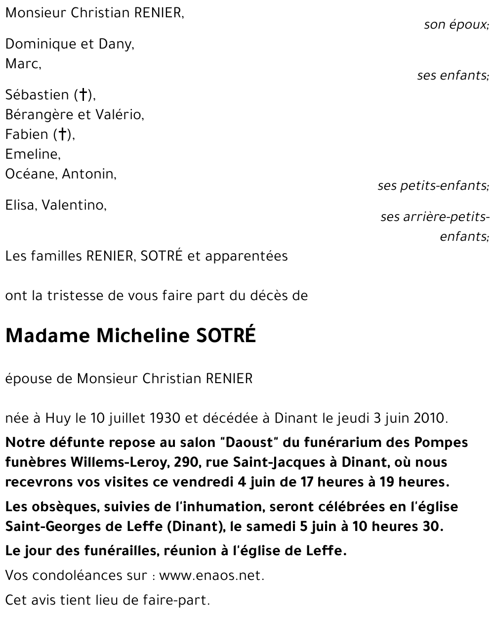 Micheline SOTRÉ