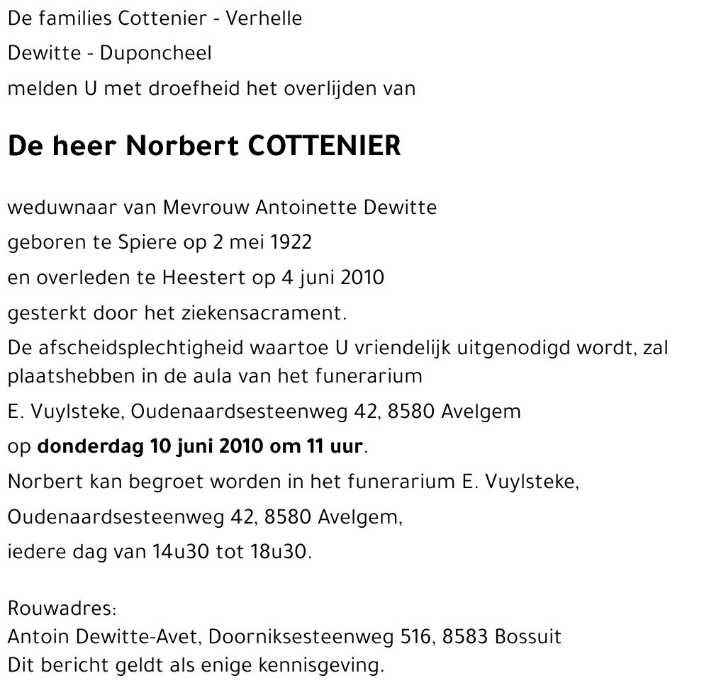 Norbert COTTENIER