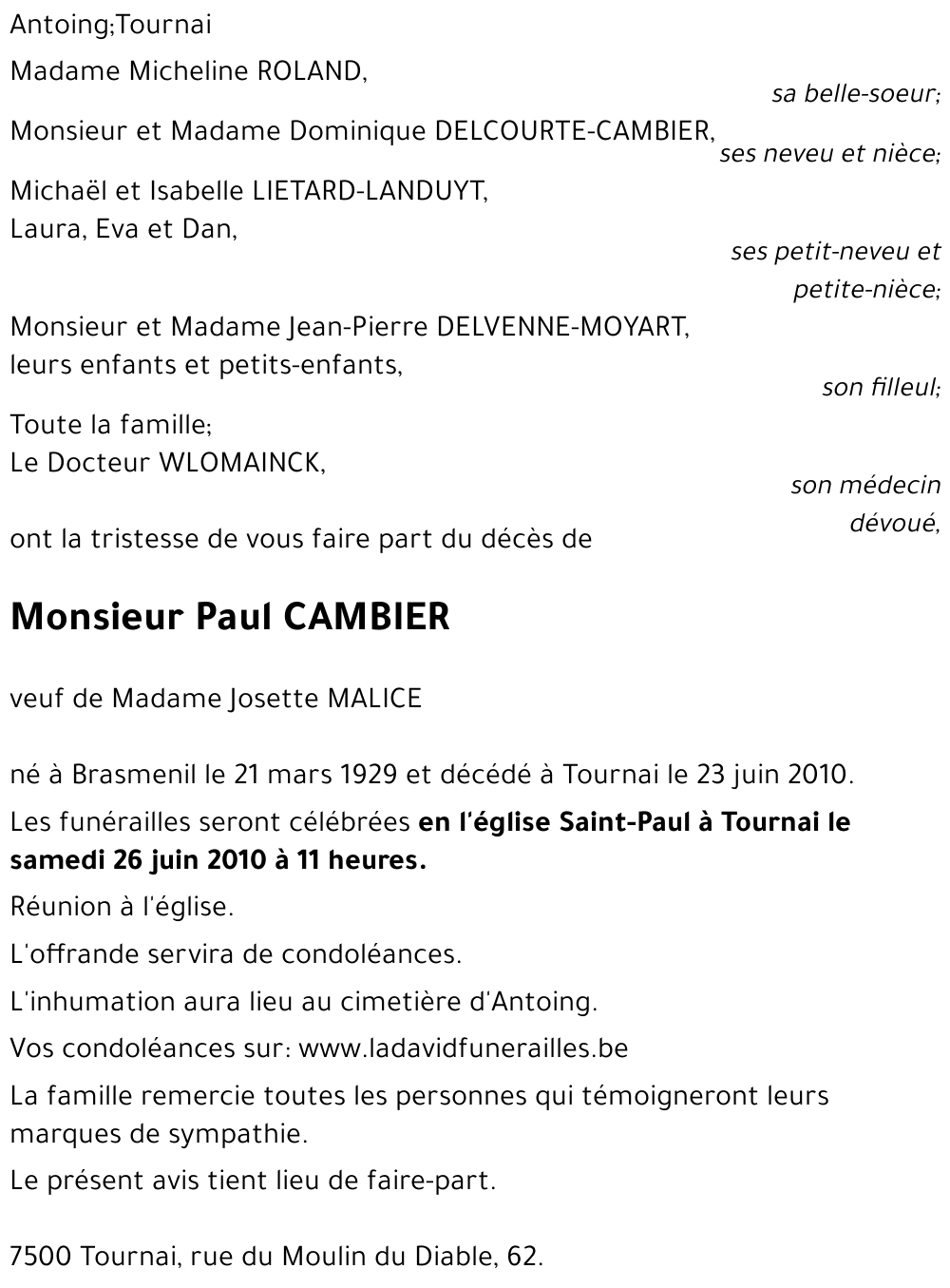 Paul CAMBIER