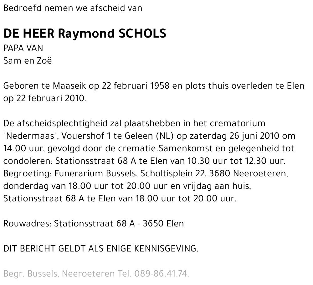 Raymond SCHOLS