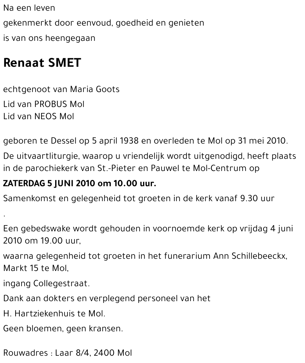 Renaat SMET