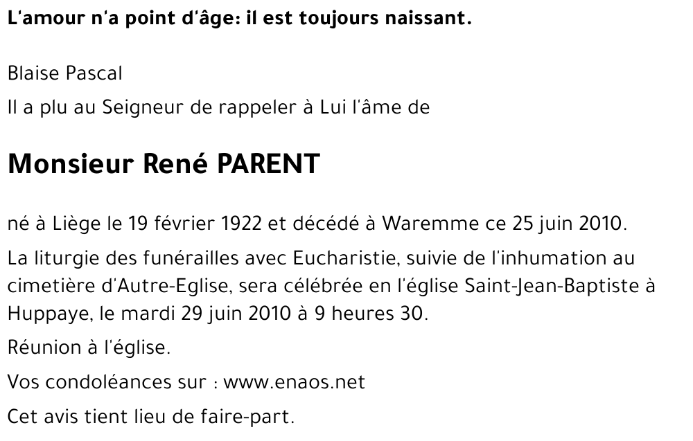 René PARENT
