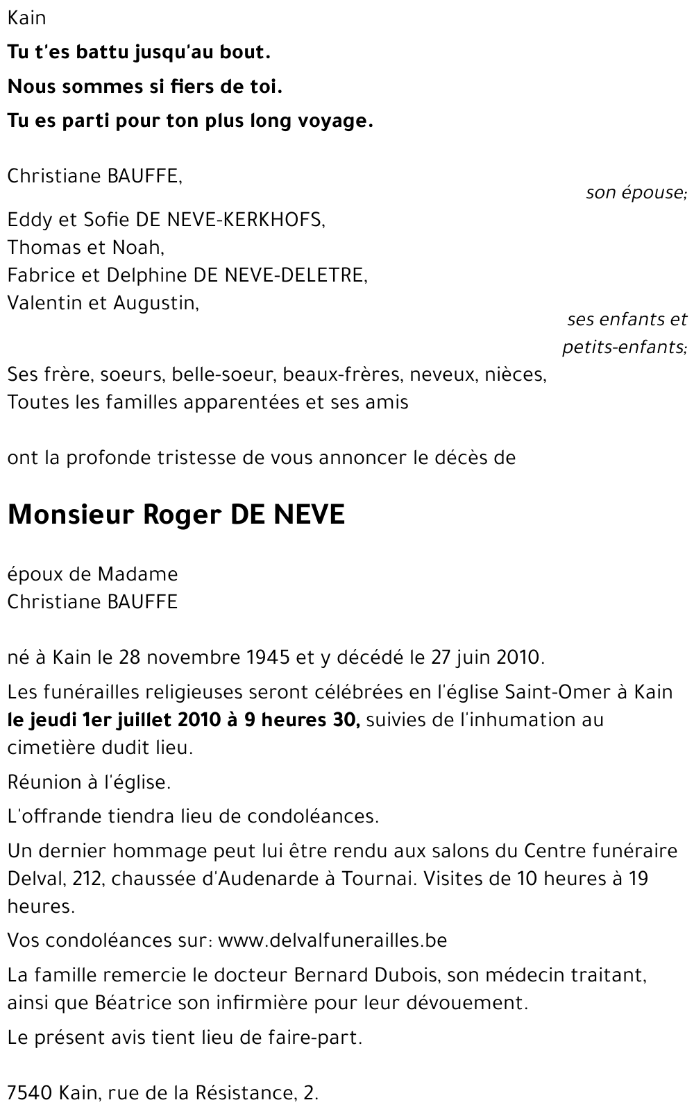 Roger DE NEVE