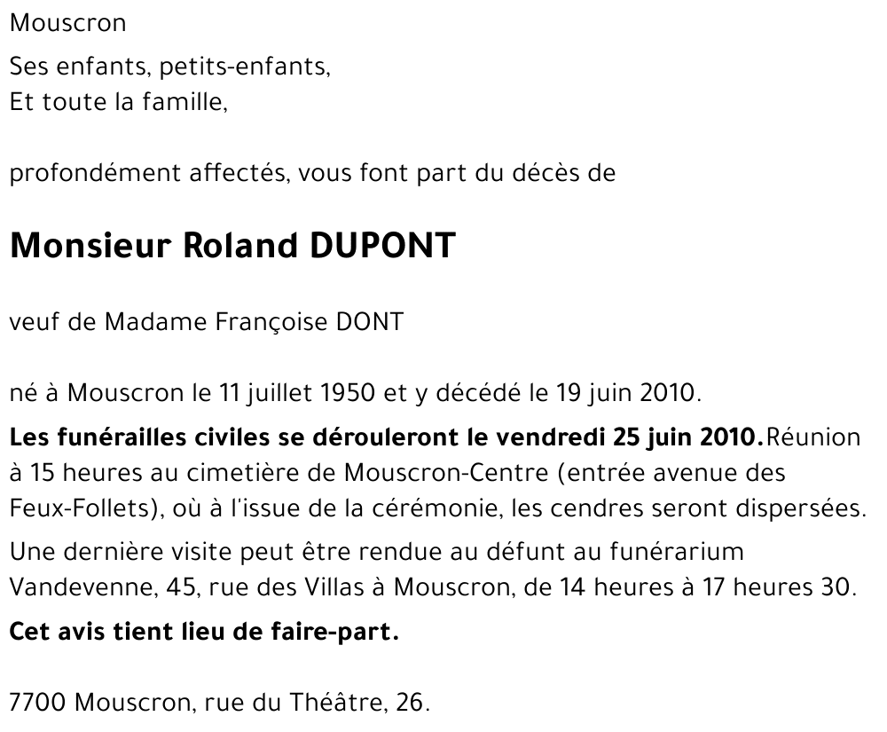 Roland DUPONT