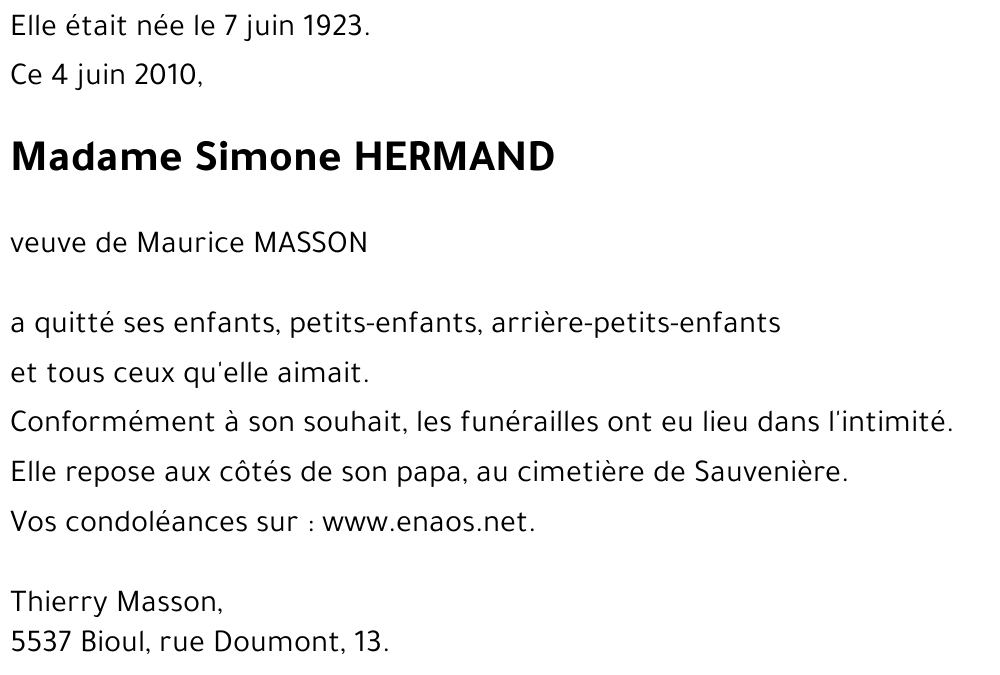 Simone HERMAND