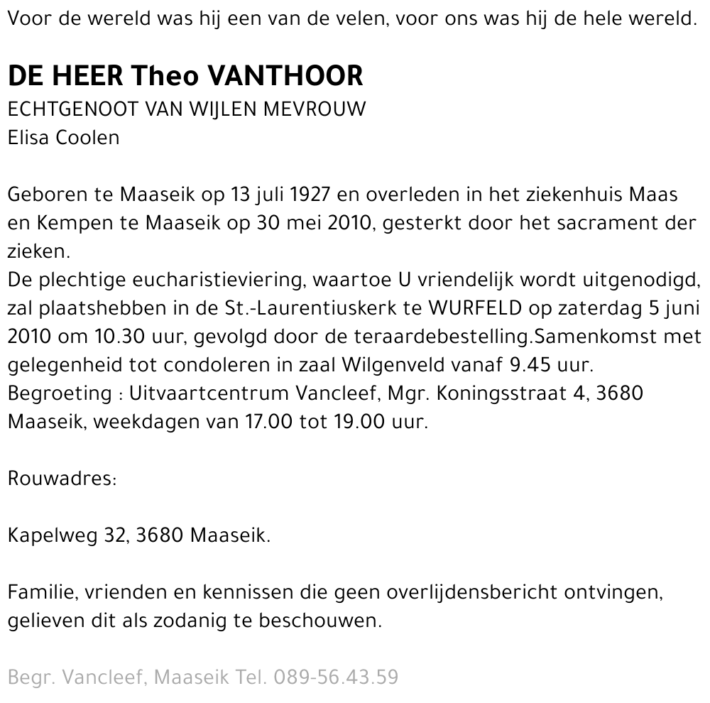 Theo Vanthoor