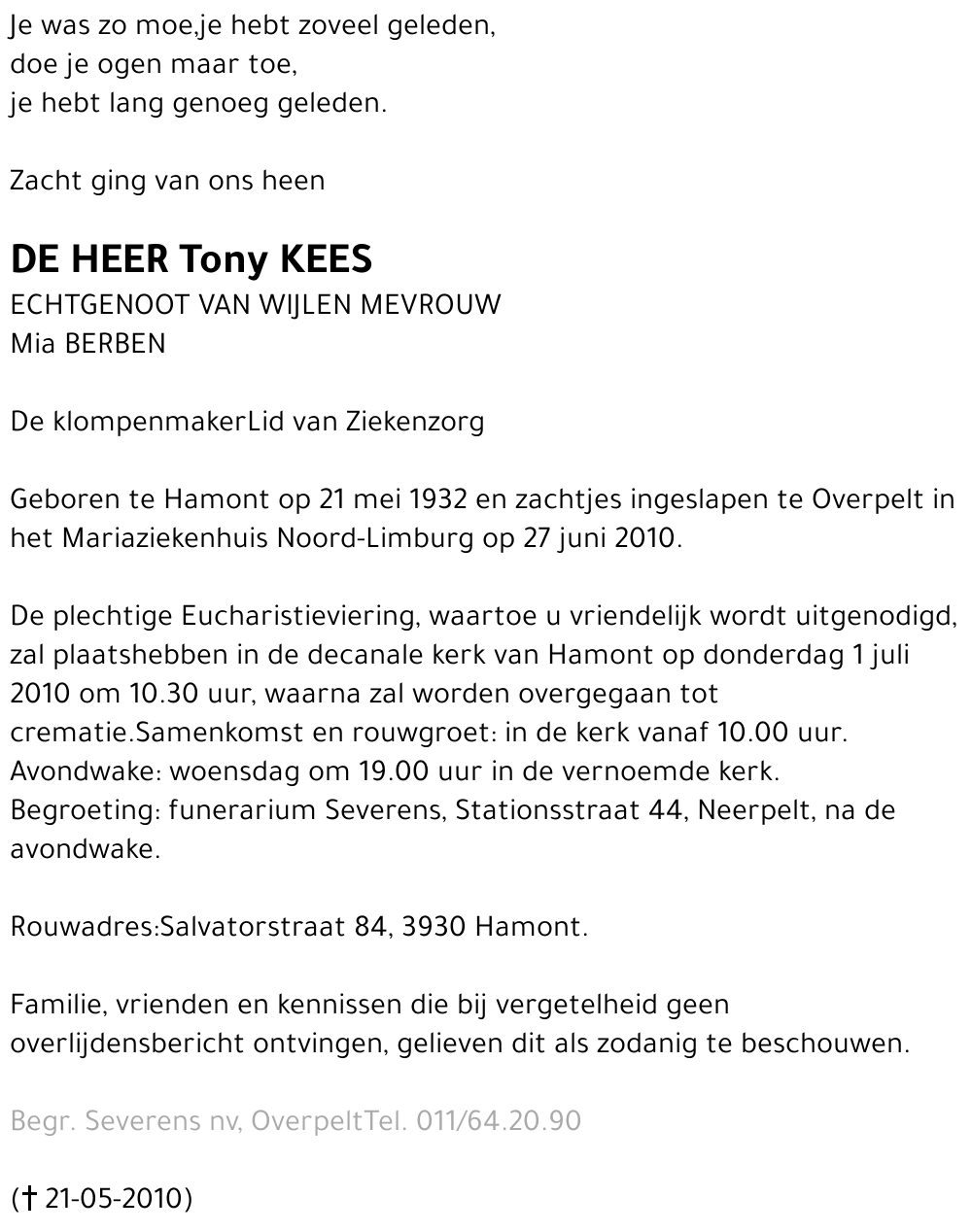 Tony Kees