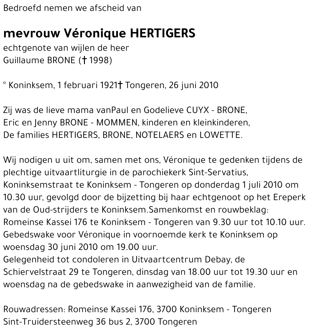 Véronique HERTIGERS