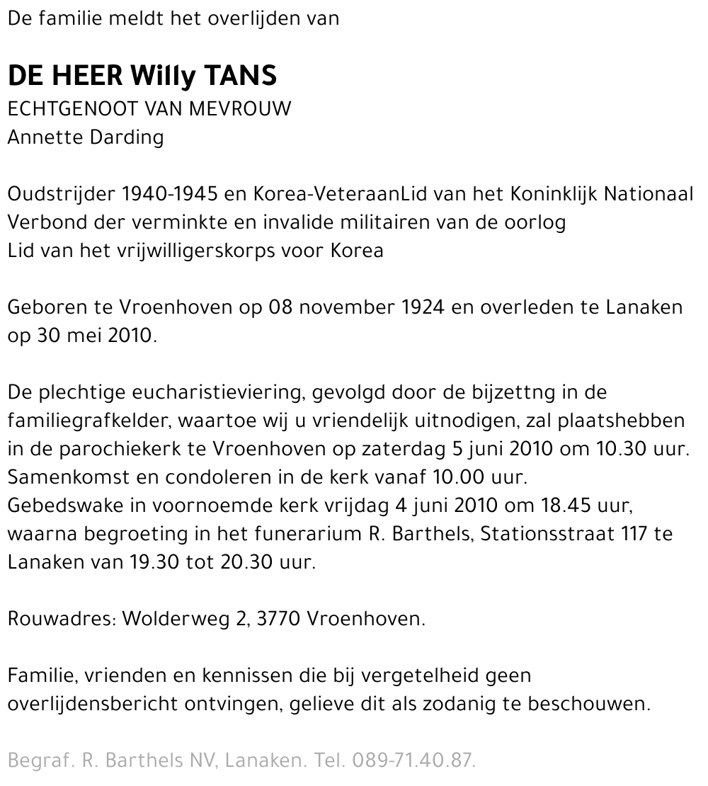Willy Tans
