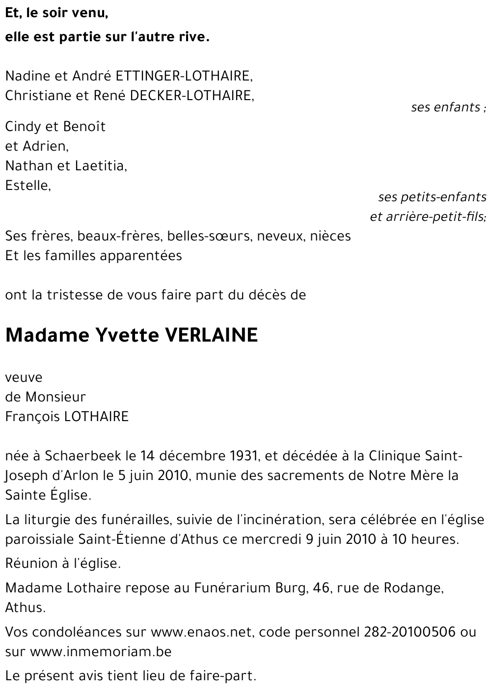 Yvette VERLAINE