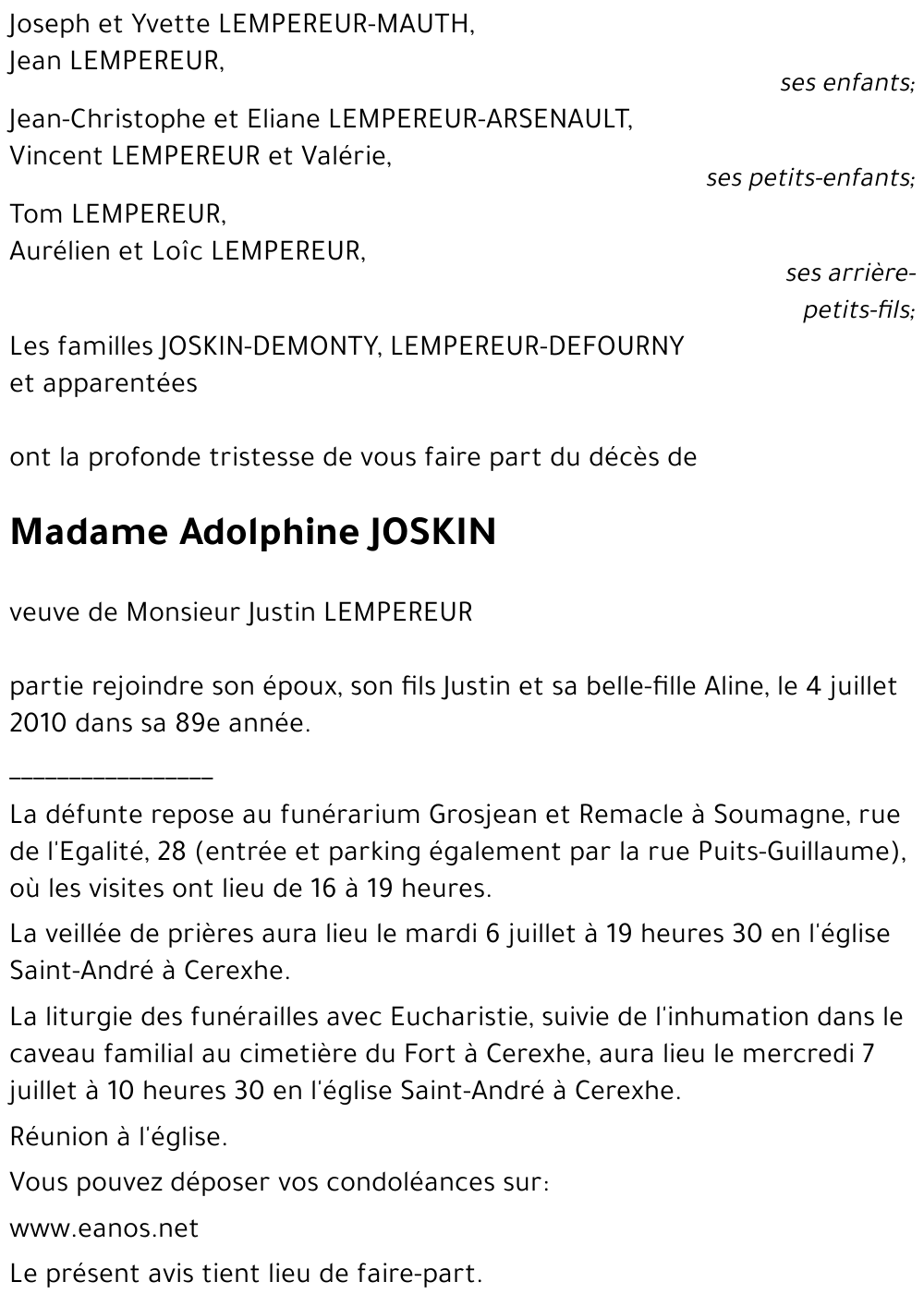 Adolphine JOSKIN