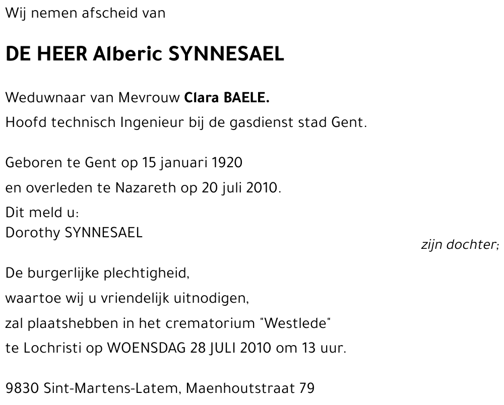 Alberic SYNNESAEL