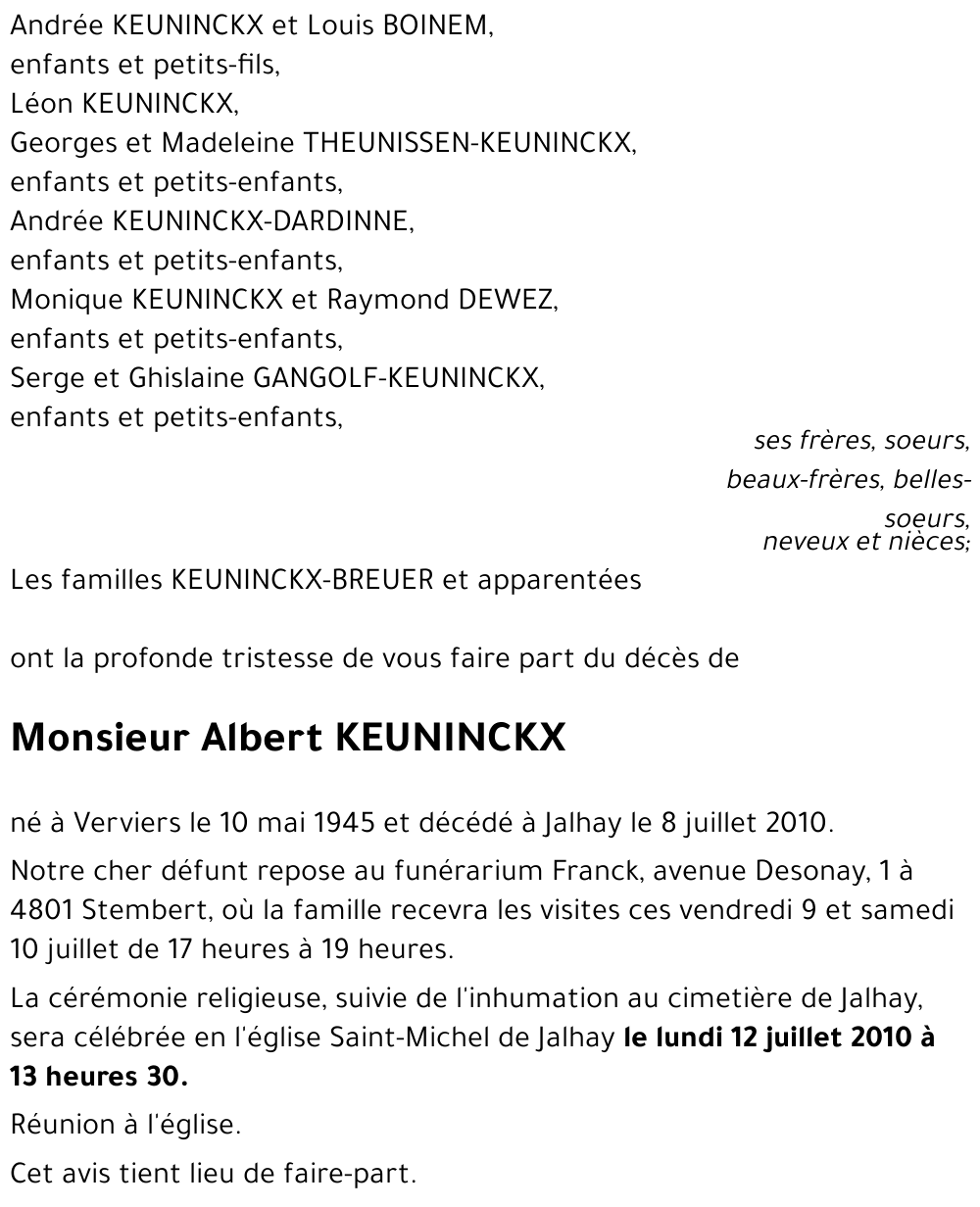 Albert KEUNINCKX