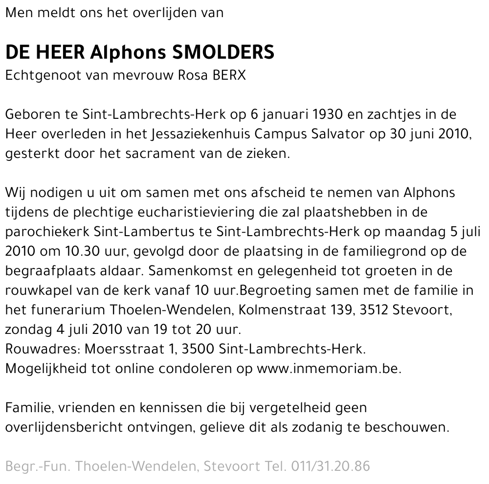 Alphons SMOLDERS