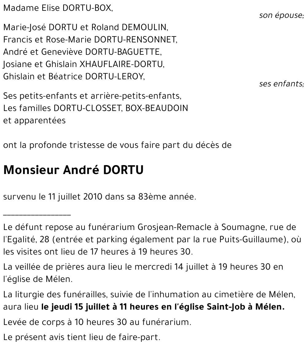 André DORTU