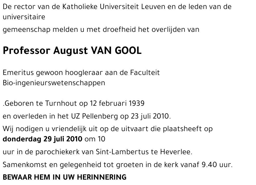 August VAN GOOL