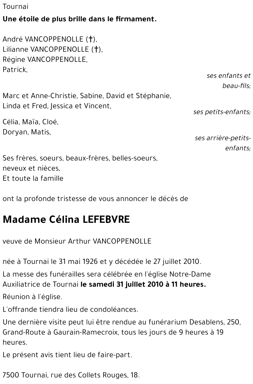 Célina LEFEBVRE