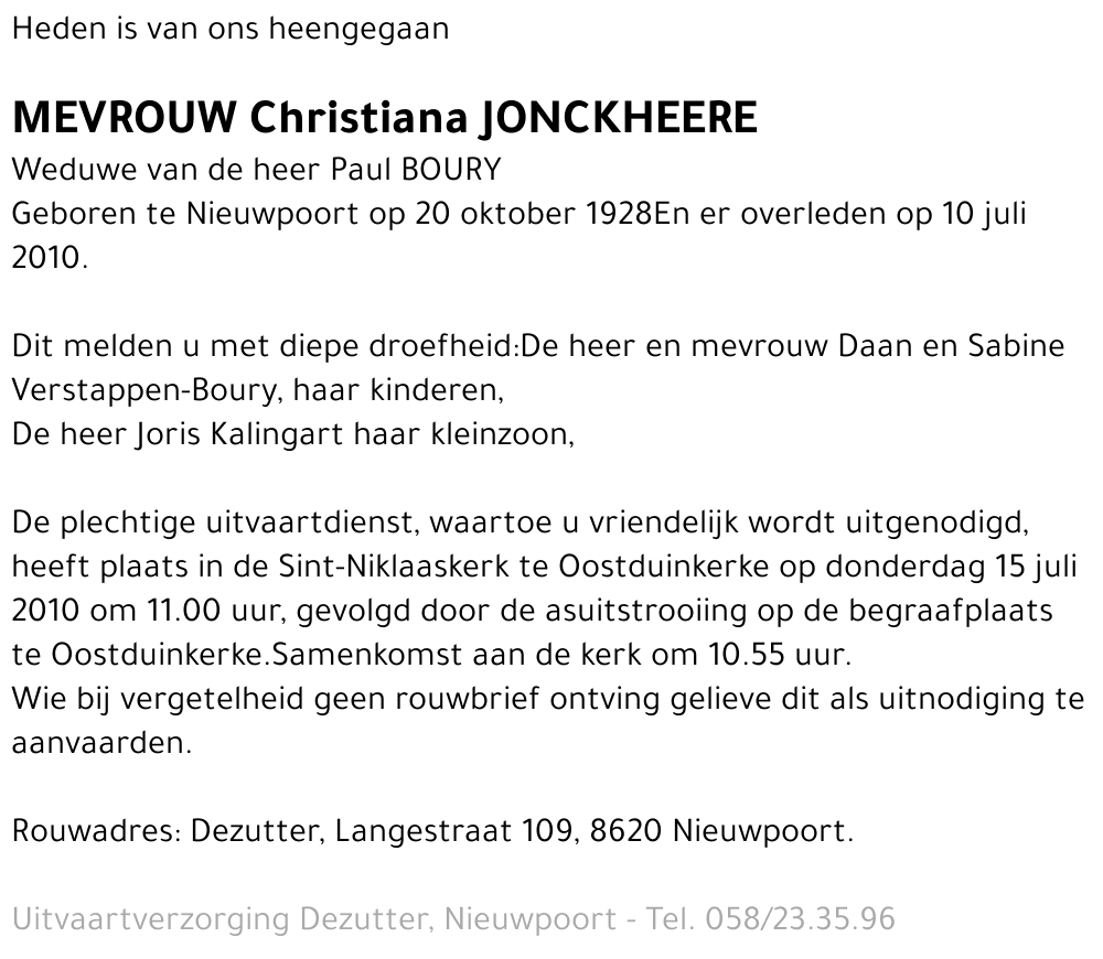 Christiana Jonckheere