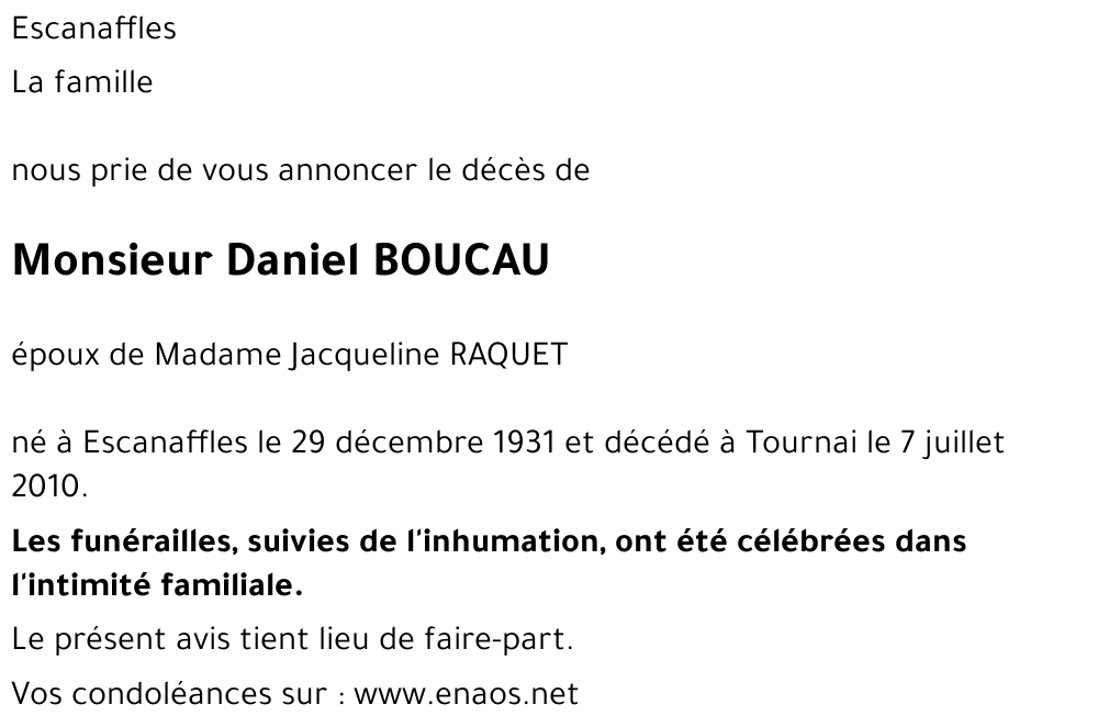 Daniel BOUCAU