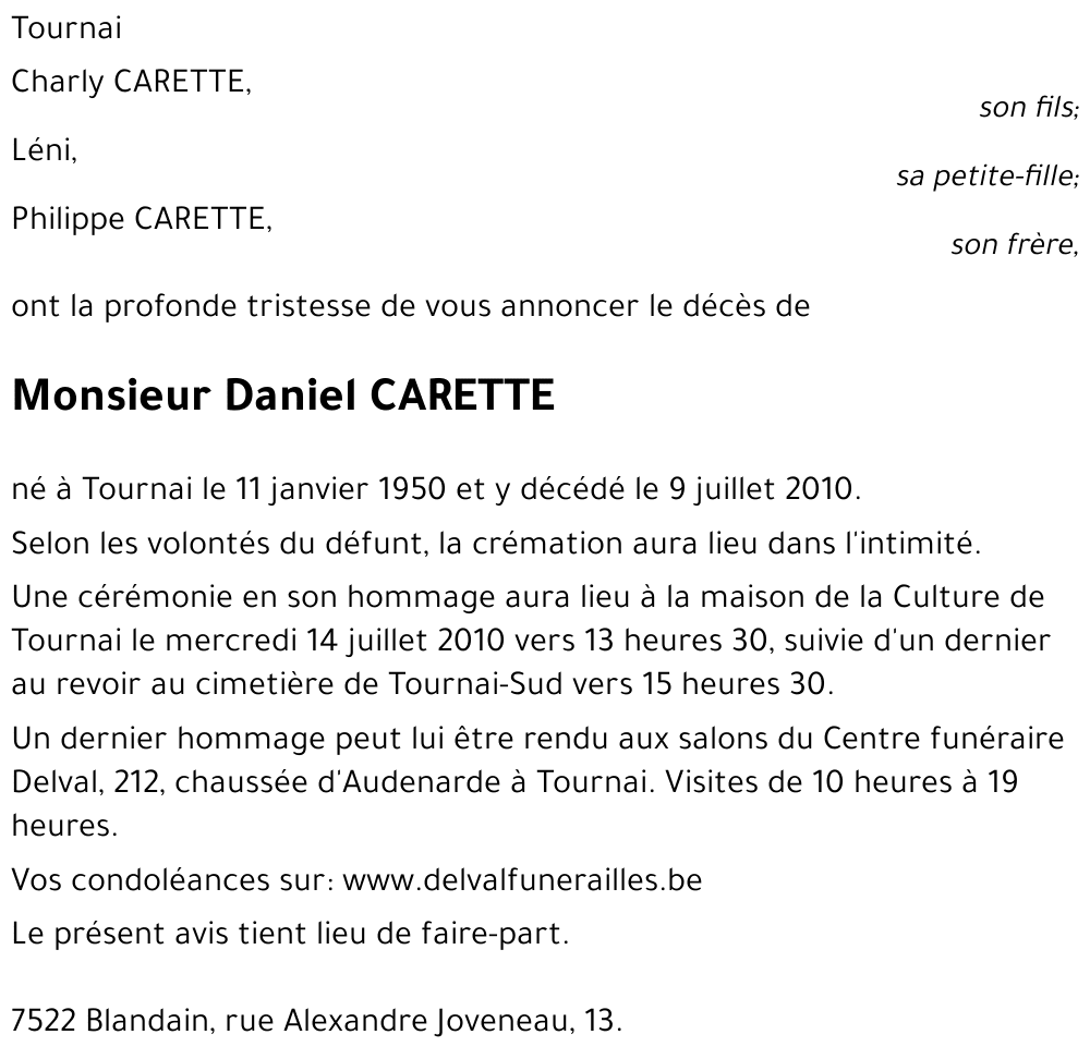 Daniel CARETTE