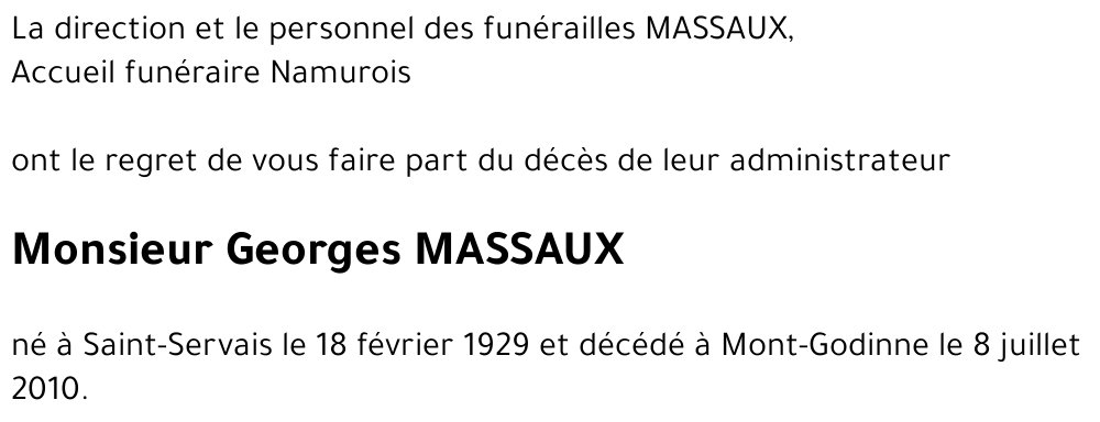 Georges MASSAUX