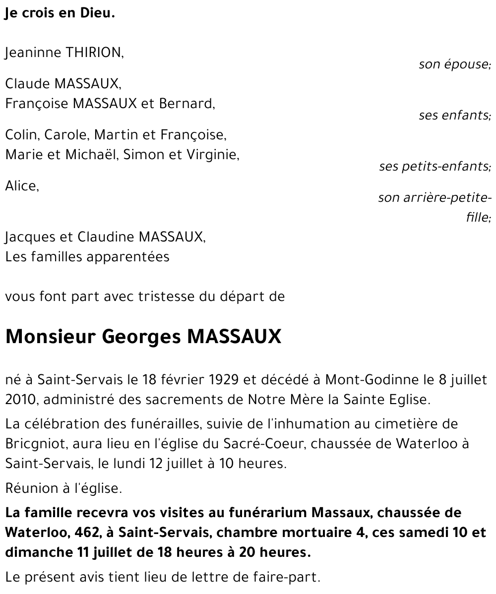 Georges MASSAUX