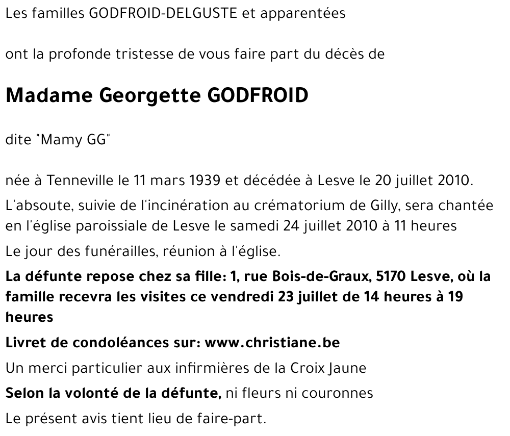Georgette GODFROID