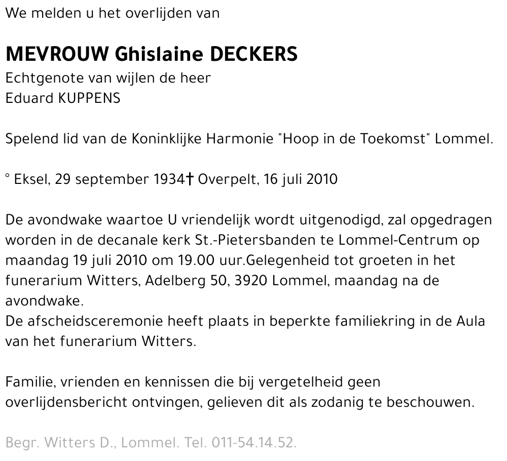 Ghislaine Deckers
