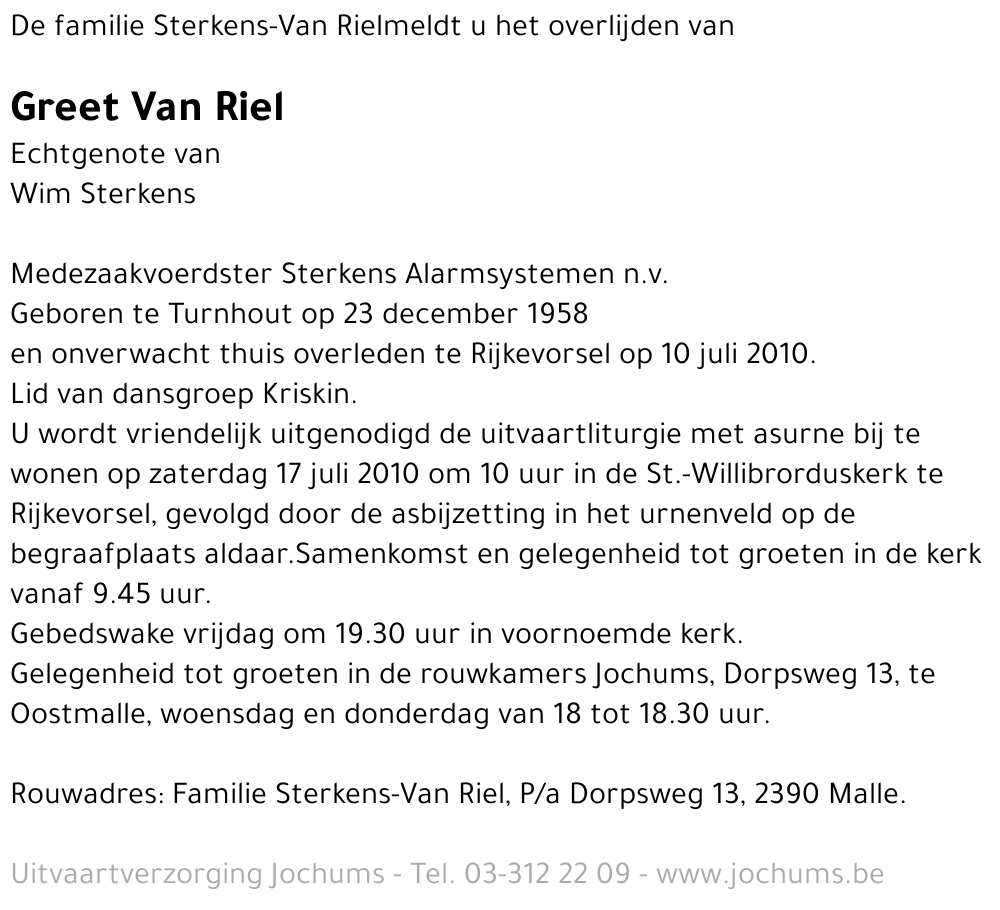 Greet Van Riel