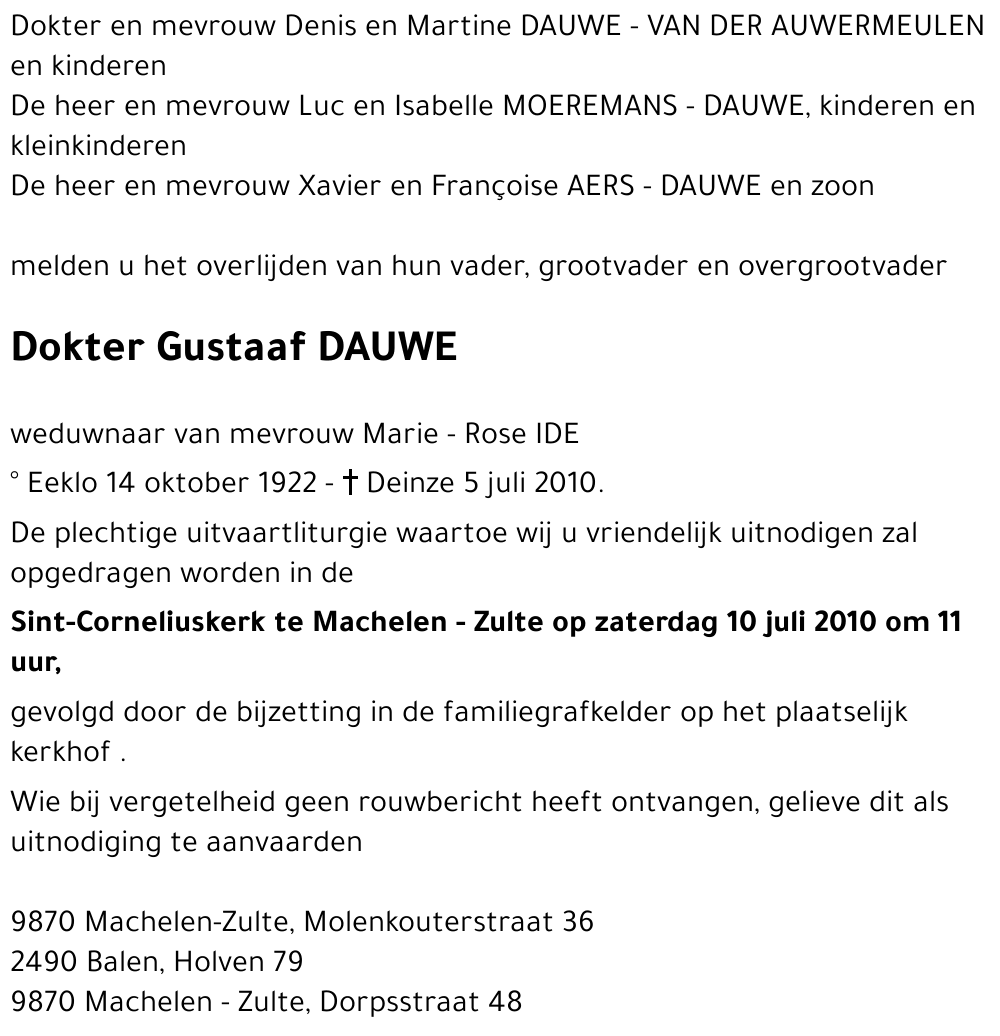 Gustaaf DAUWE