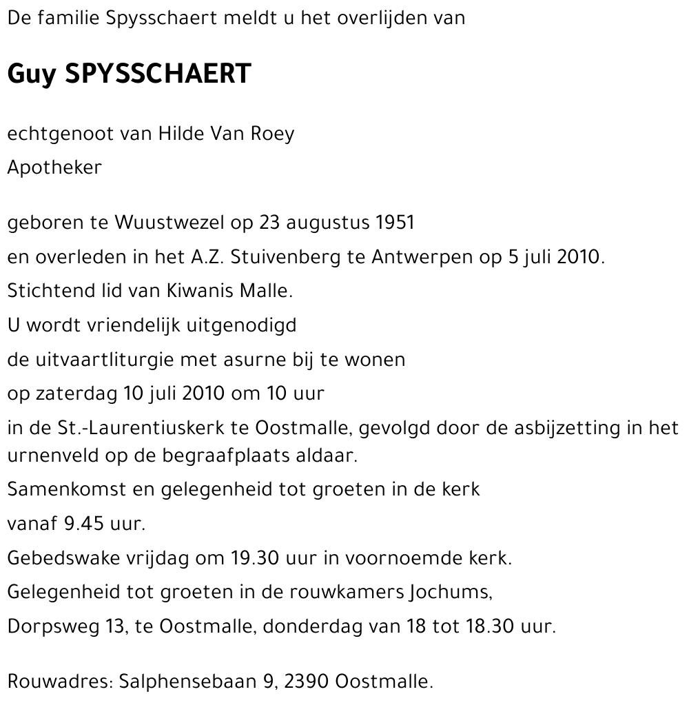Guy SPYSSCHAERT