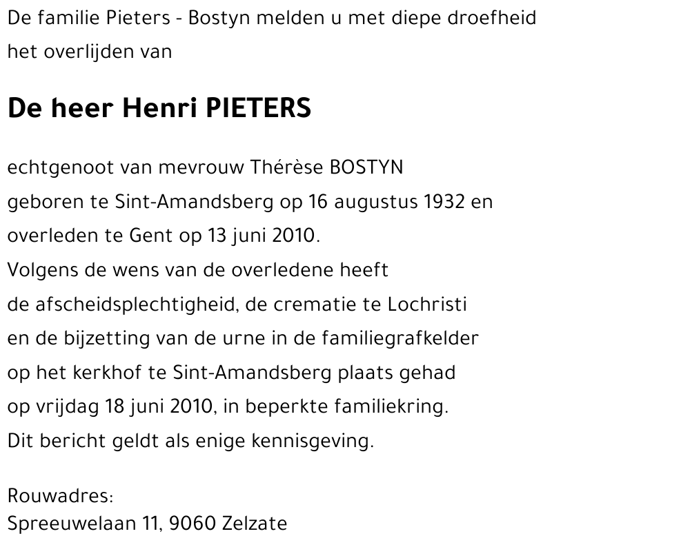 Henri PIETERS