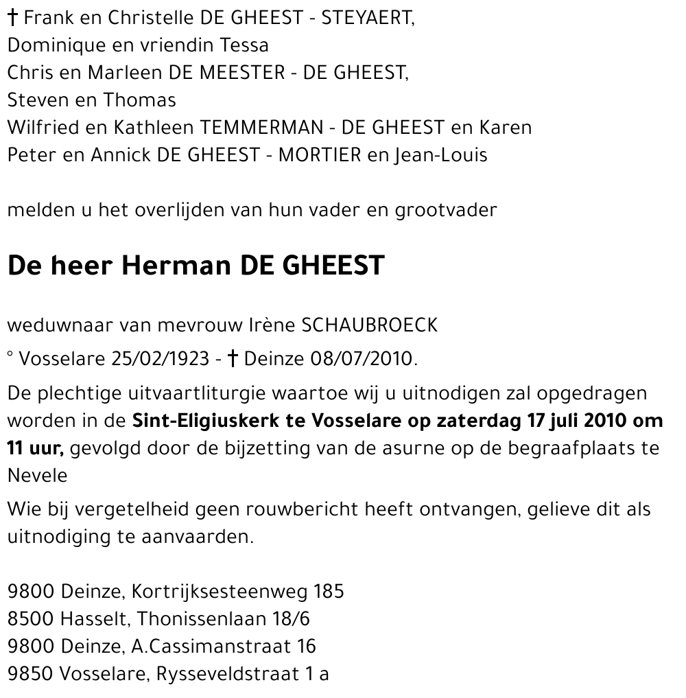 Herman DE GHEEST