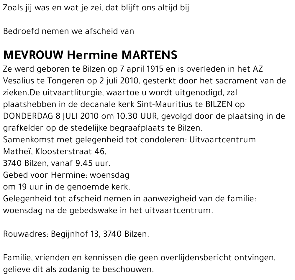 Hermine MARTENS