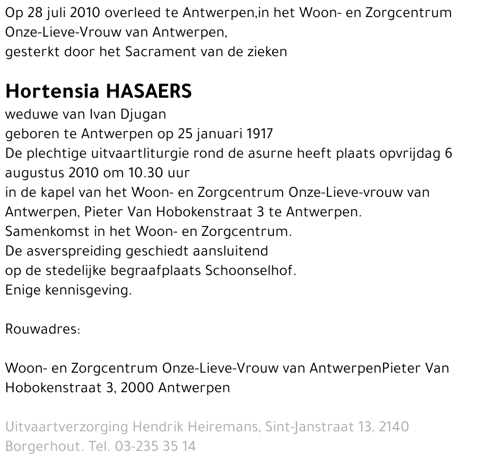 Hortensia Hasaers