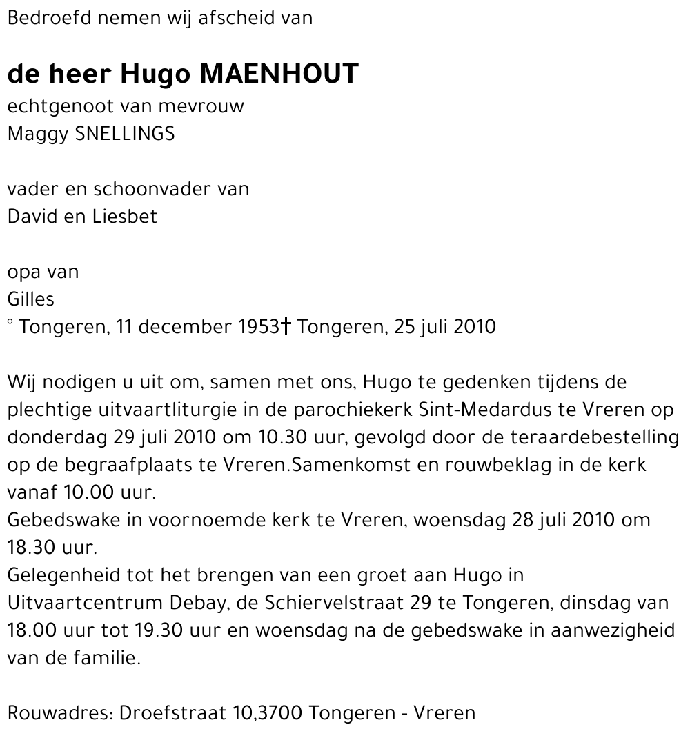 Hugo MAENHOUT