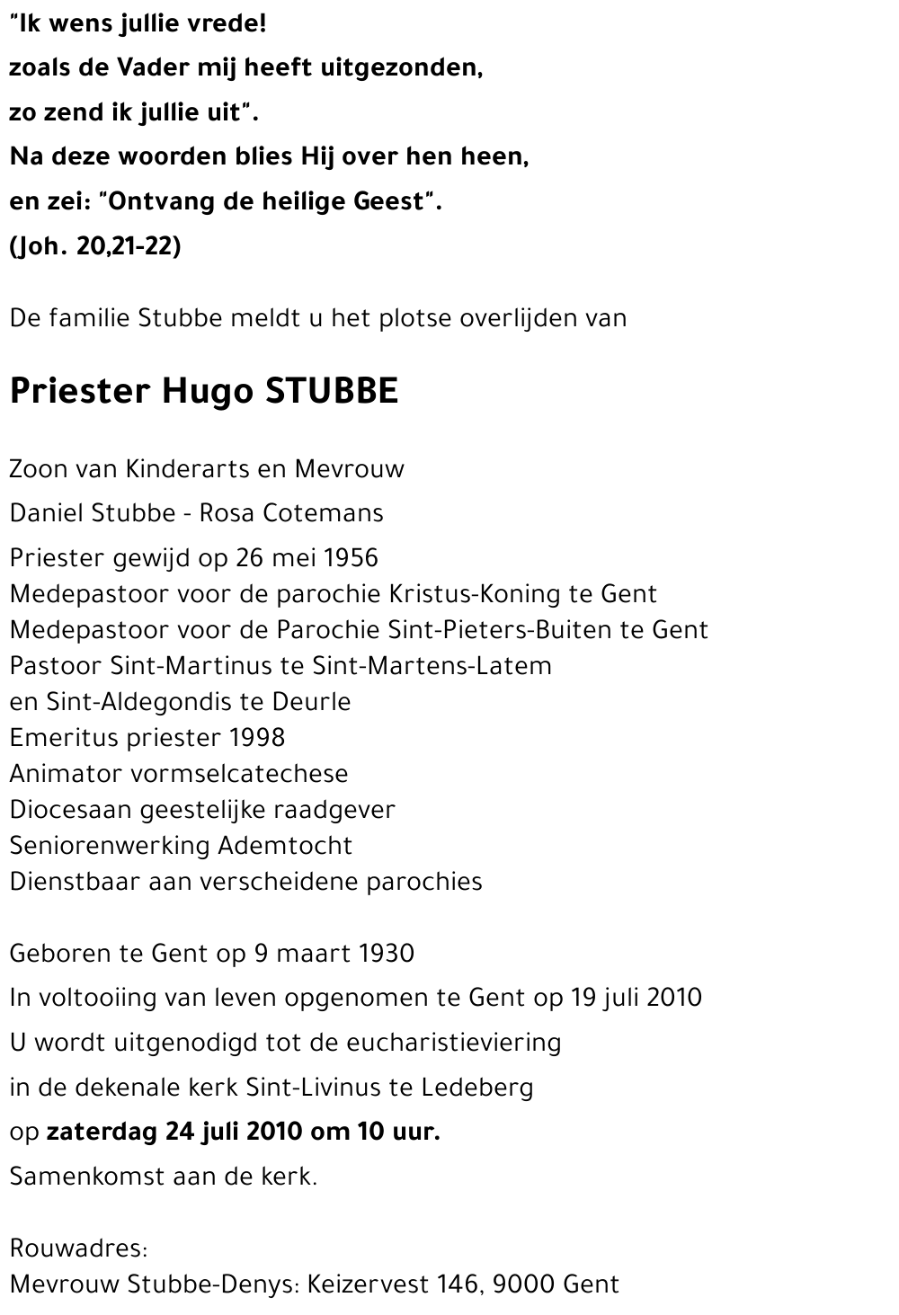Hugo STUBBE