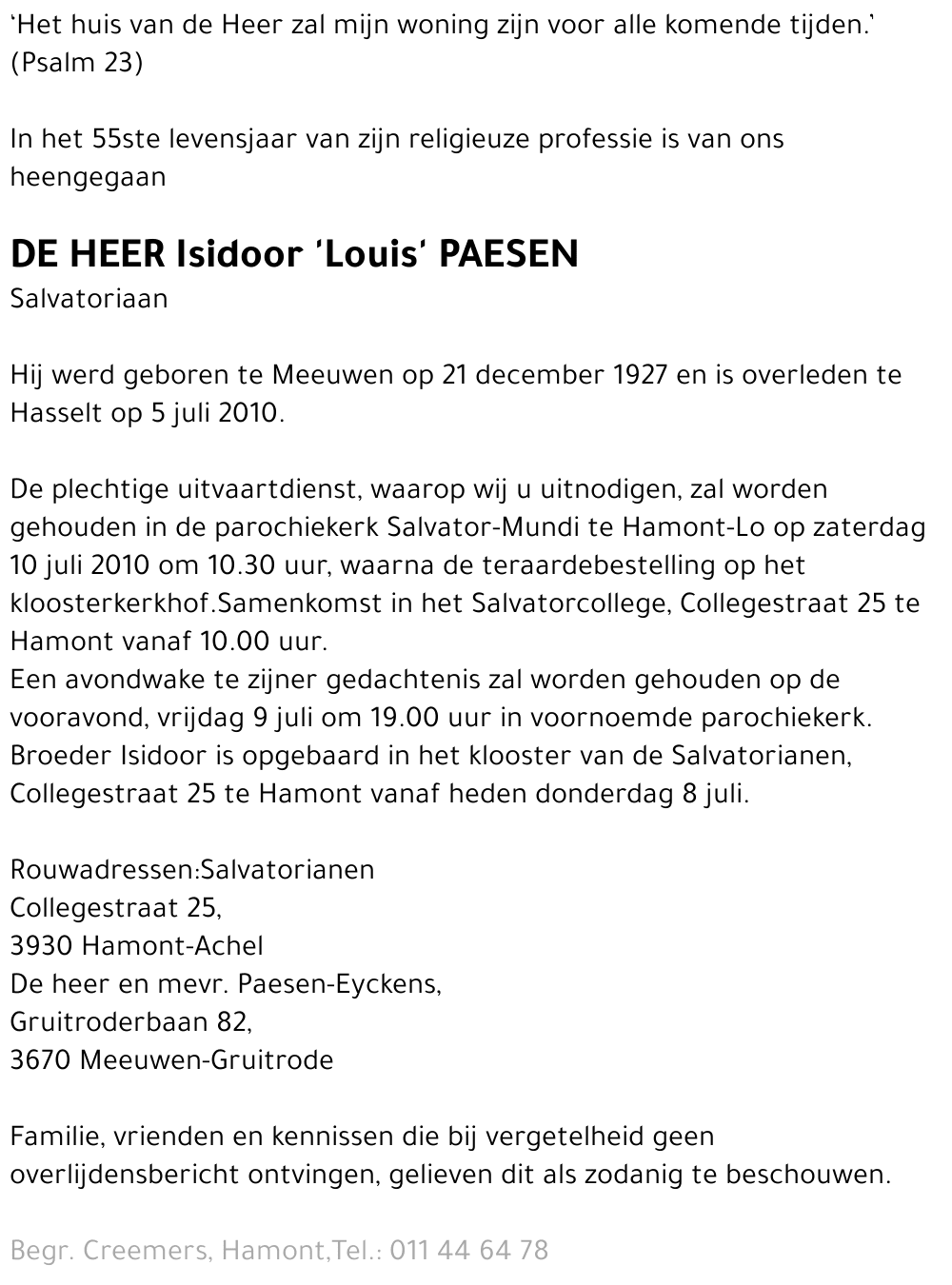 Isidoor 'Louis' Paesen