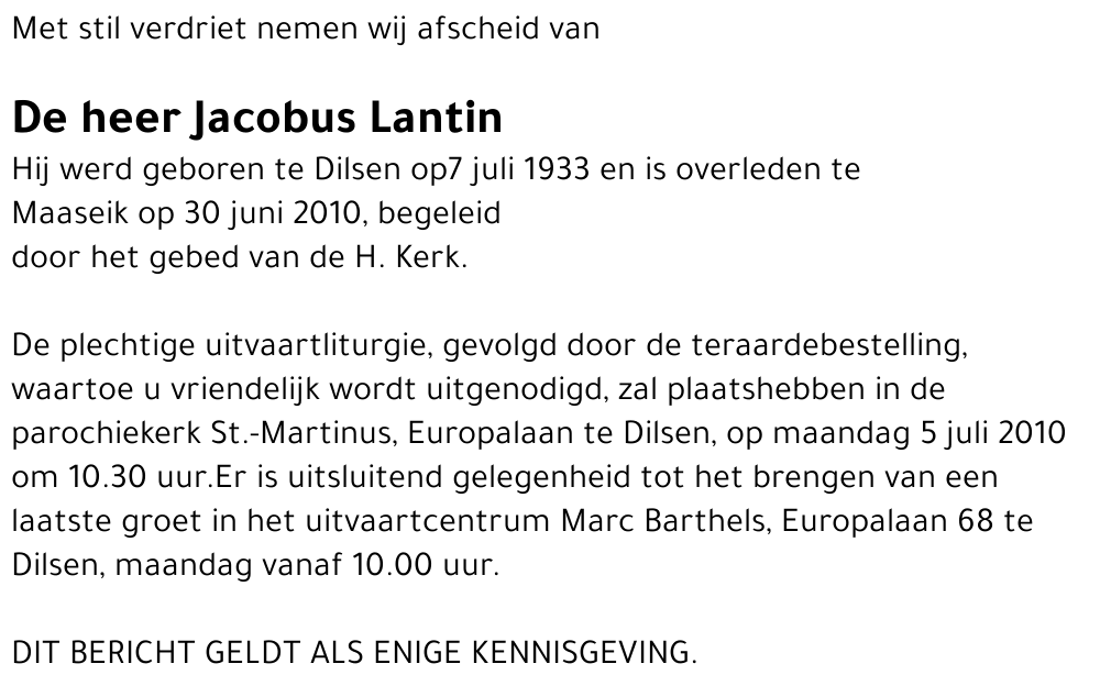 Jacobus Lantin