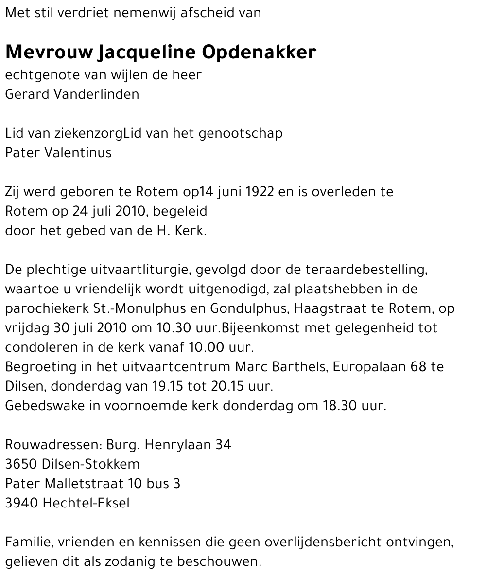 Jacqueline Opdenakker