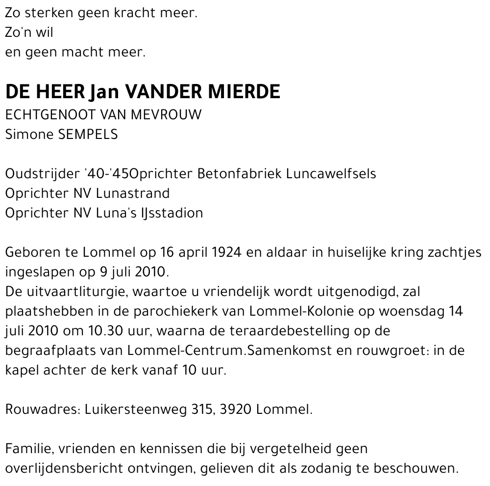 Jan Vander Mierde