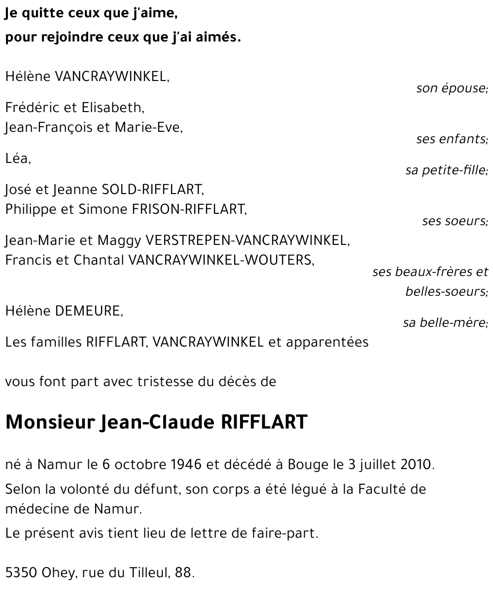 Jean-Claude RIFFLART