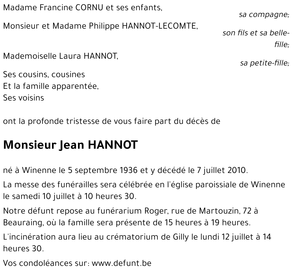 Jean HANNOT